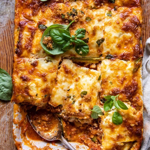 Spicy Zucchini Ricotta Lasagne and Pull Apart Garlic Bread – Five ...